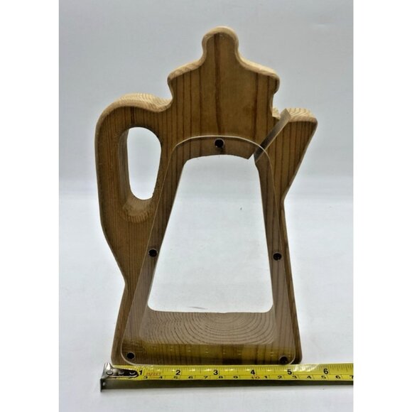 Piggy Bank Money Saving Coffee Pot Shaped Transparent Wooden Novelty Collectible - Picture 10 of 13